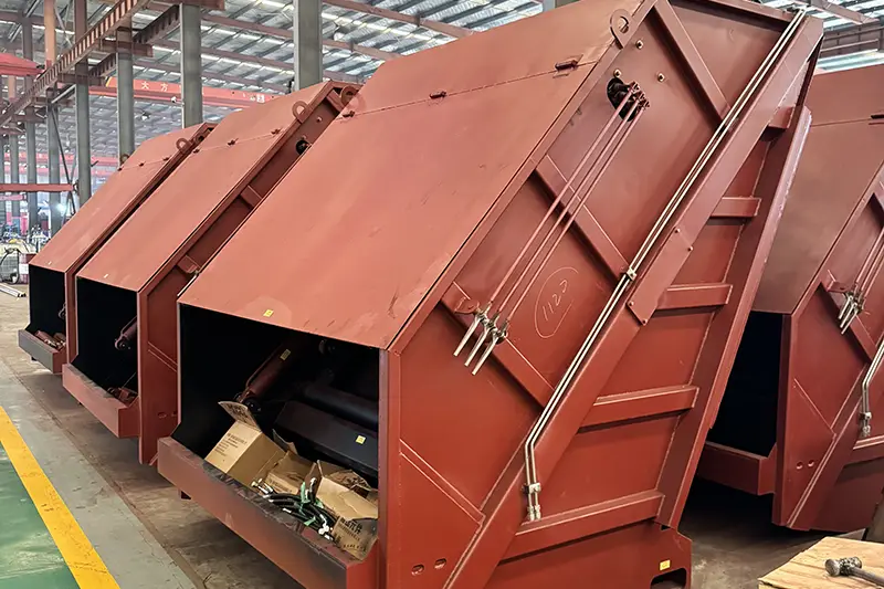 Corpo de caminhão de lixo comprimido