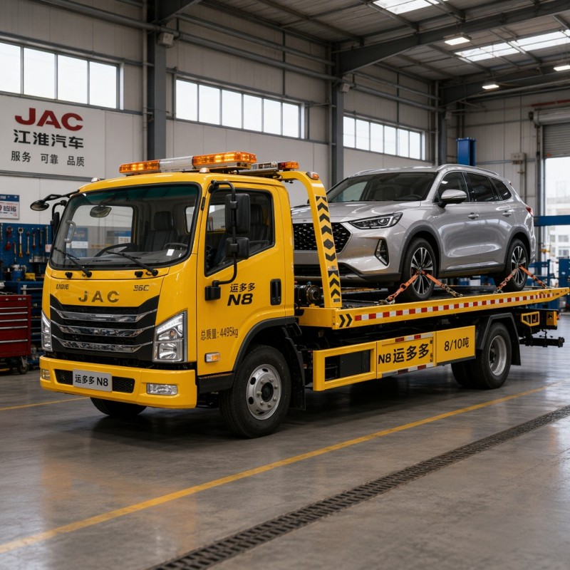 Caminhão de reboque JAC N8 de 8 toneladas com motor Cummins 160HP