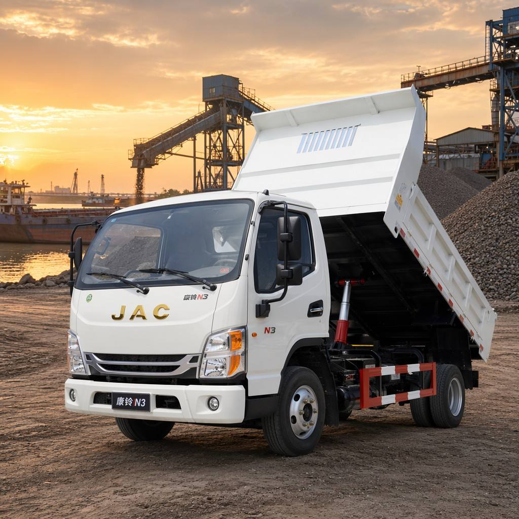 Caminhão basculante leve 3-5Ton caminhão basculante de mineração com chassi JAC para venda