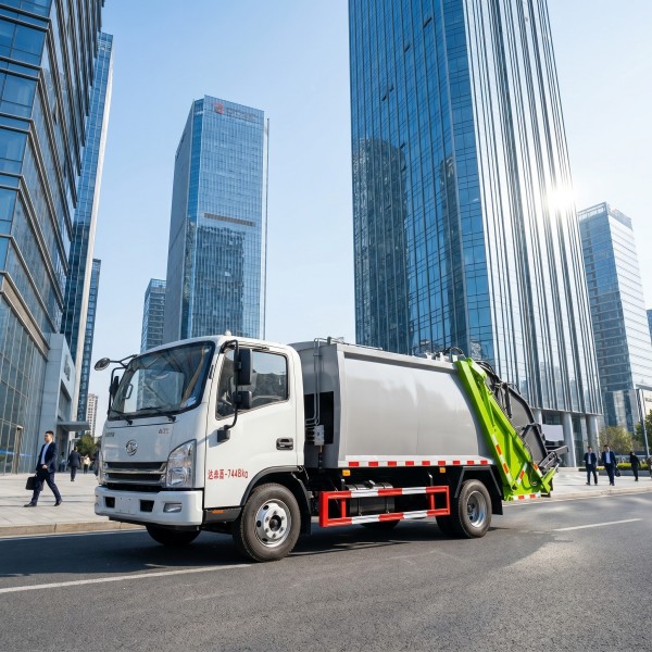 A melhor escolha para saneamento urbano Mini caminhão elétrico de lixo ecológico